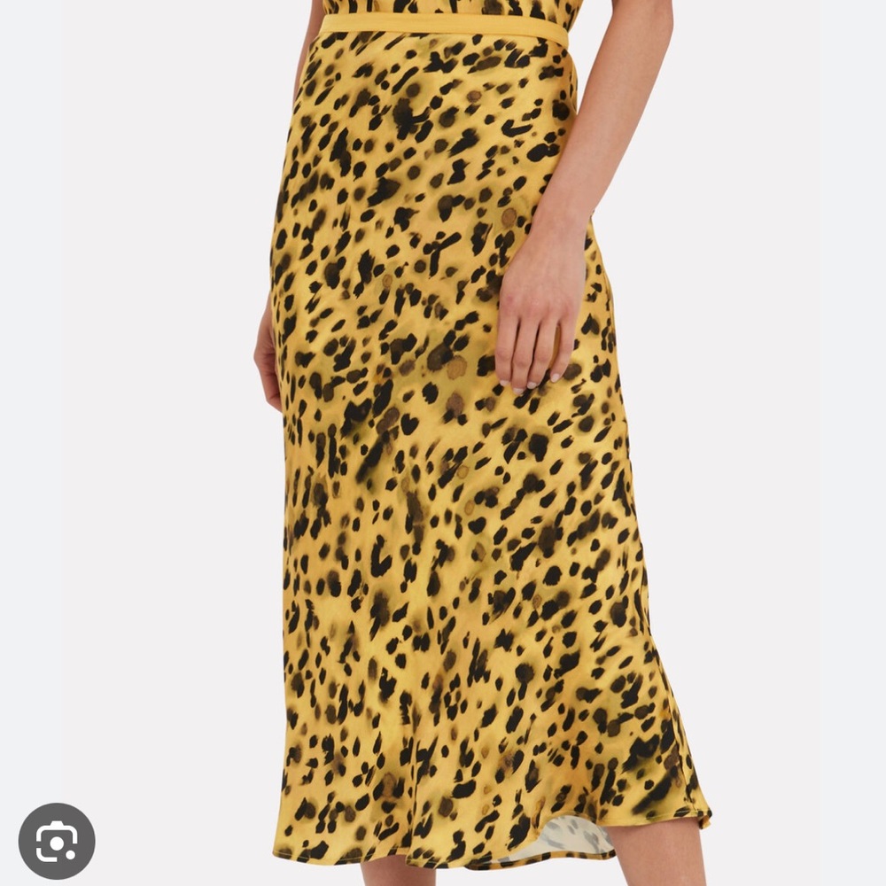 ANINE BING Bar Silk Skirt in Cheetah (medium)